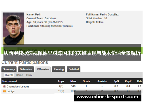 从西甲数据透视佩德里对阵国米的关键表现与战术价值全景解析 从西甲数据透视佩德里对阵国米的关键表现与战术价值全景解析